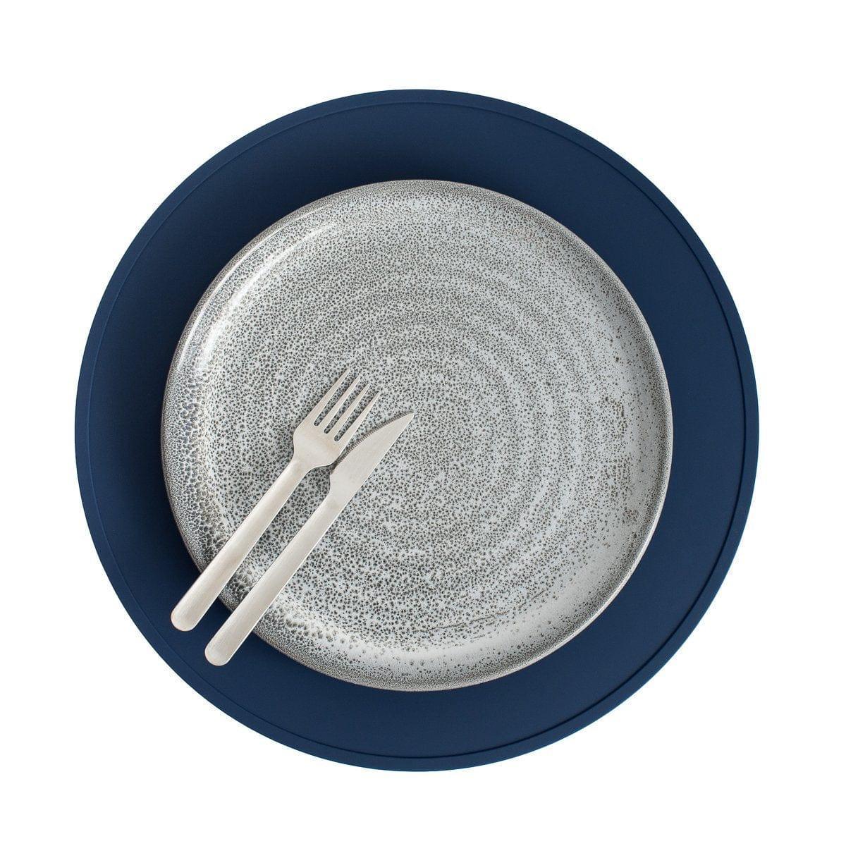 We Might Be Tiny Round Placie? Silicone Placemat Navy-1954803140457009156