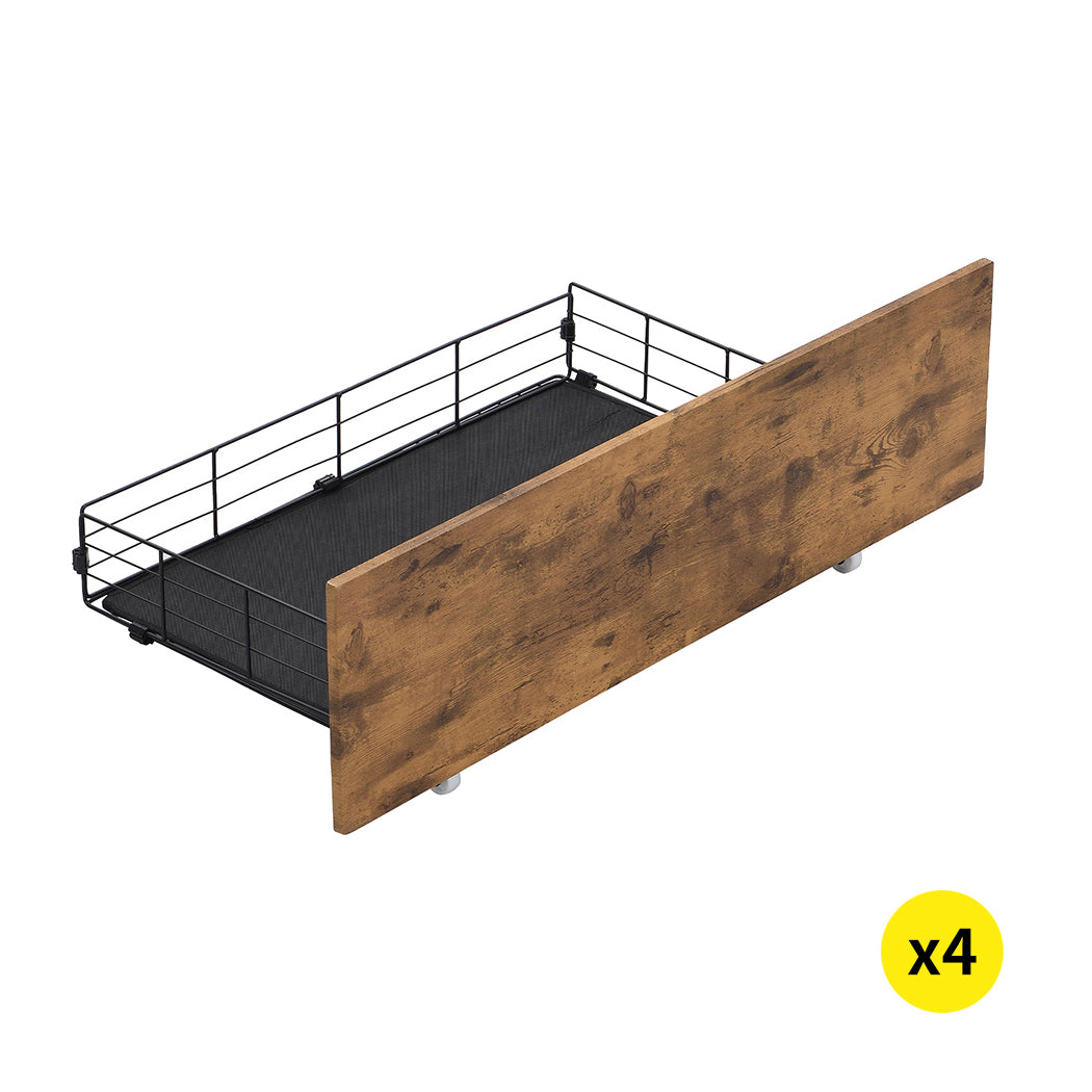 Levede 4 Double Bed Frame Storage Drawers-1954802932503416832