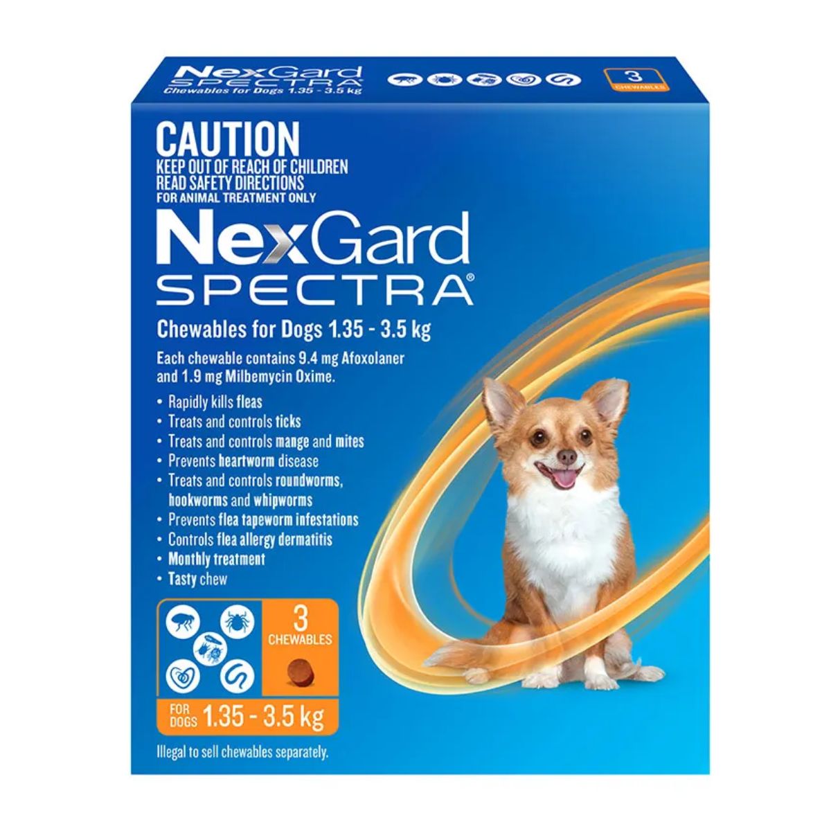 NexGard Spectra Dogs 1.35-3.5kg 3pk-1973193604776202240