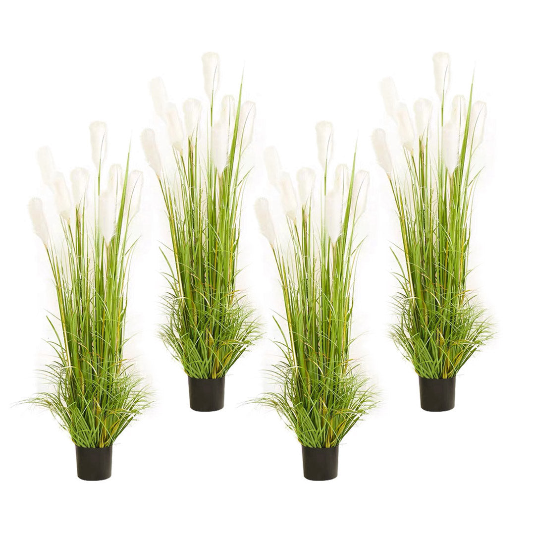 Soga 4 X 120cm Green Artificial Indoor Potted Reed Grass Tree Fake Plant Simulation Decorative