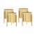 Soga 4 X 30 Cm Gold Metal Plant Stand With Flower Pot Holder Corner Shelving Rack Indoor Display