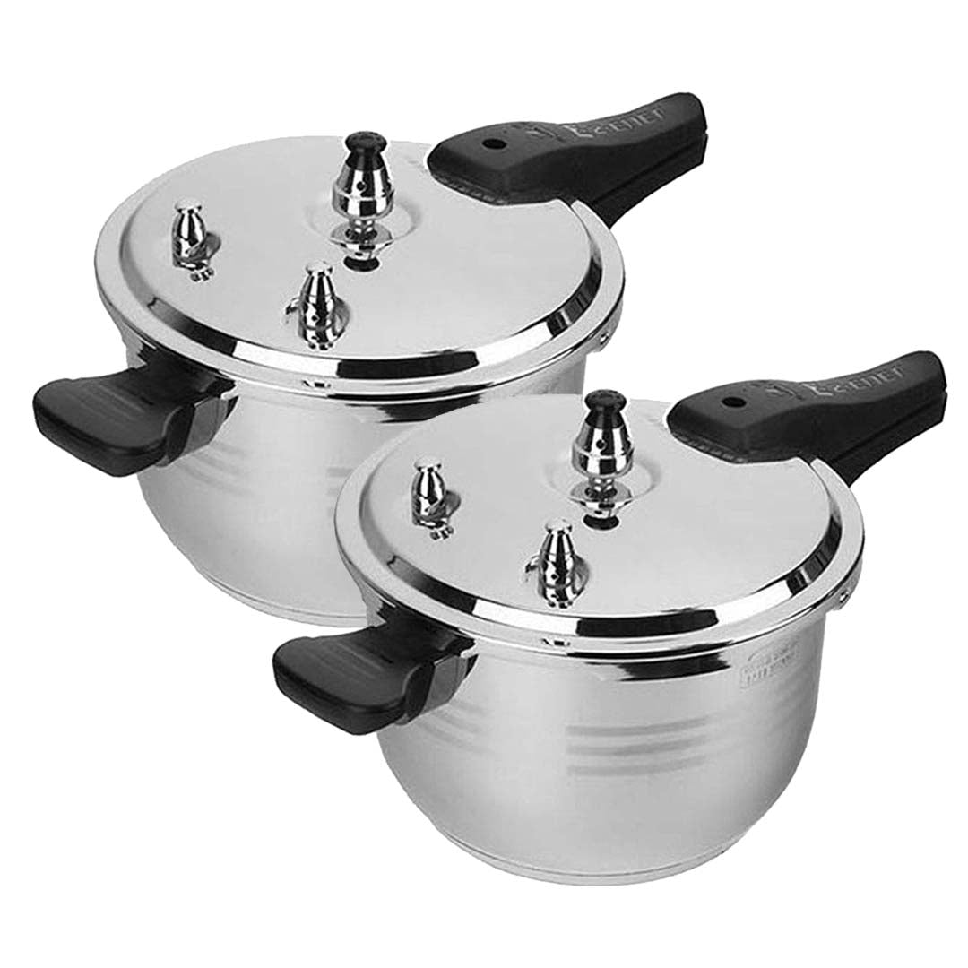 2 X 8 L Commercial Grade Stainless Steel Pressure Cooker