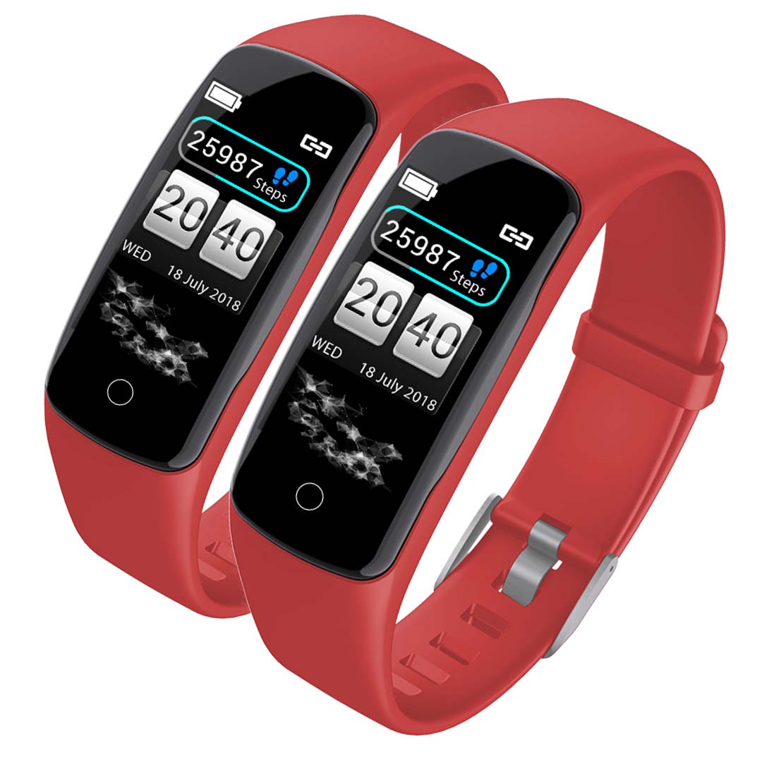 Soga 2 X Sport Monitor Wrist Touch Fitness Tracker Smart Watch Red