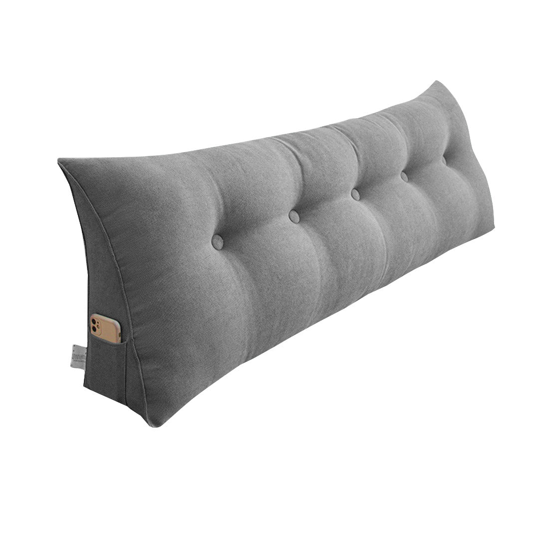 Soga 100cm Silver Triangular Wedge Bed Pillow Headboard Backrest Bedside Tatami Cushion Home Decor