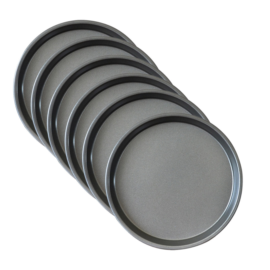 Soga 6 X 9 Inch Round Black Steel Non Stick Pizza Tray Oven Baking Plate Pan