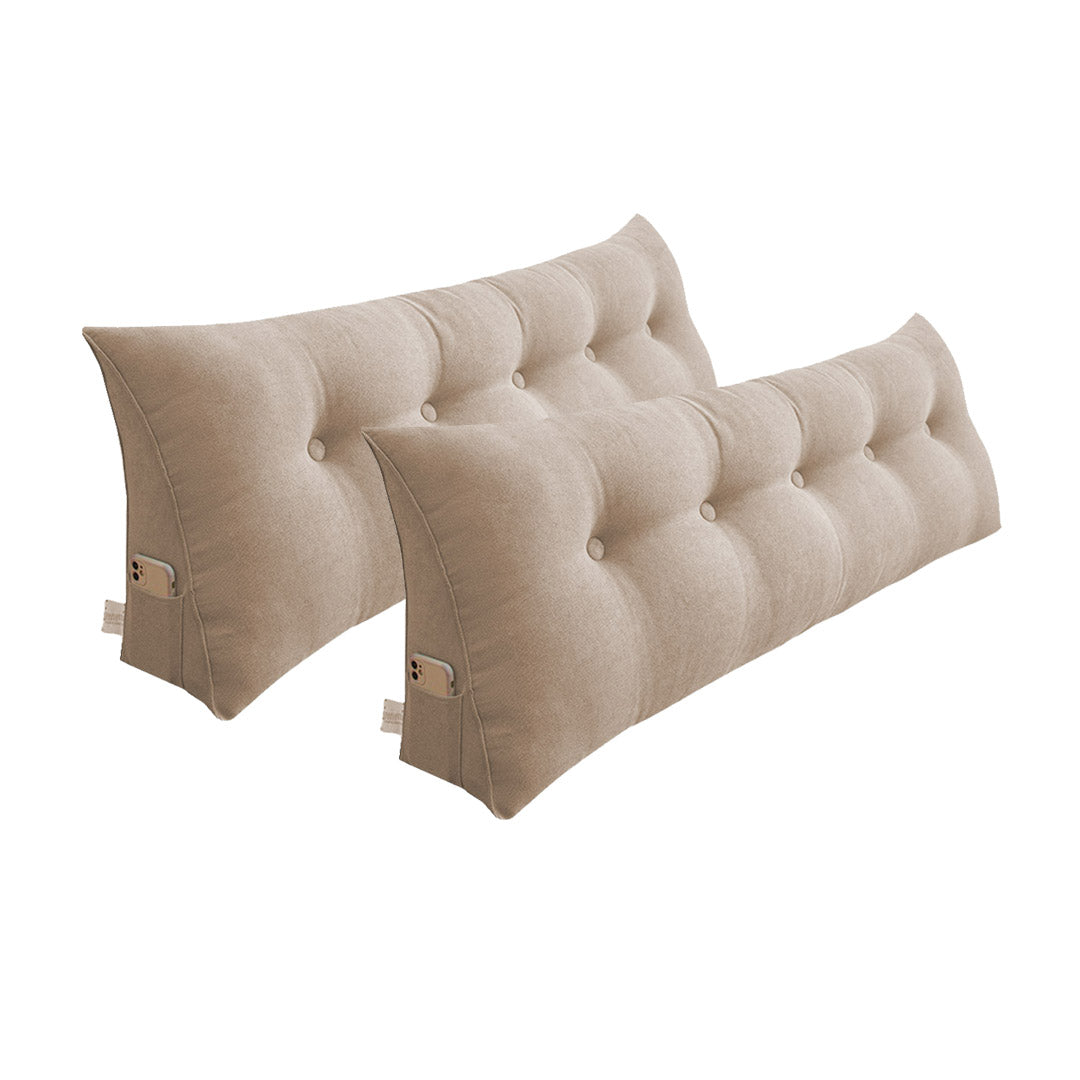 Soga 2 X 180cm Beige Triangular Wedge Bed Pillow Headboard Backrest Bedside Tatami Cushion Home Decor