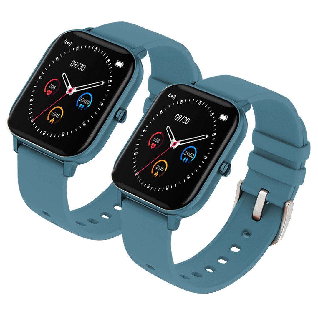 Soga 2 X Waterproof Fitness Smart Wrist Watch Heart Rate Monitor Tracker P8 Blue