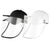 2 X Outdoor Protection Hat Anti Fog Pollution Dust Protective Cap Full Face Hd Shield Cover Adult Black/White