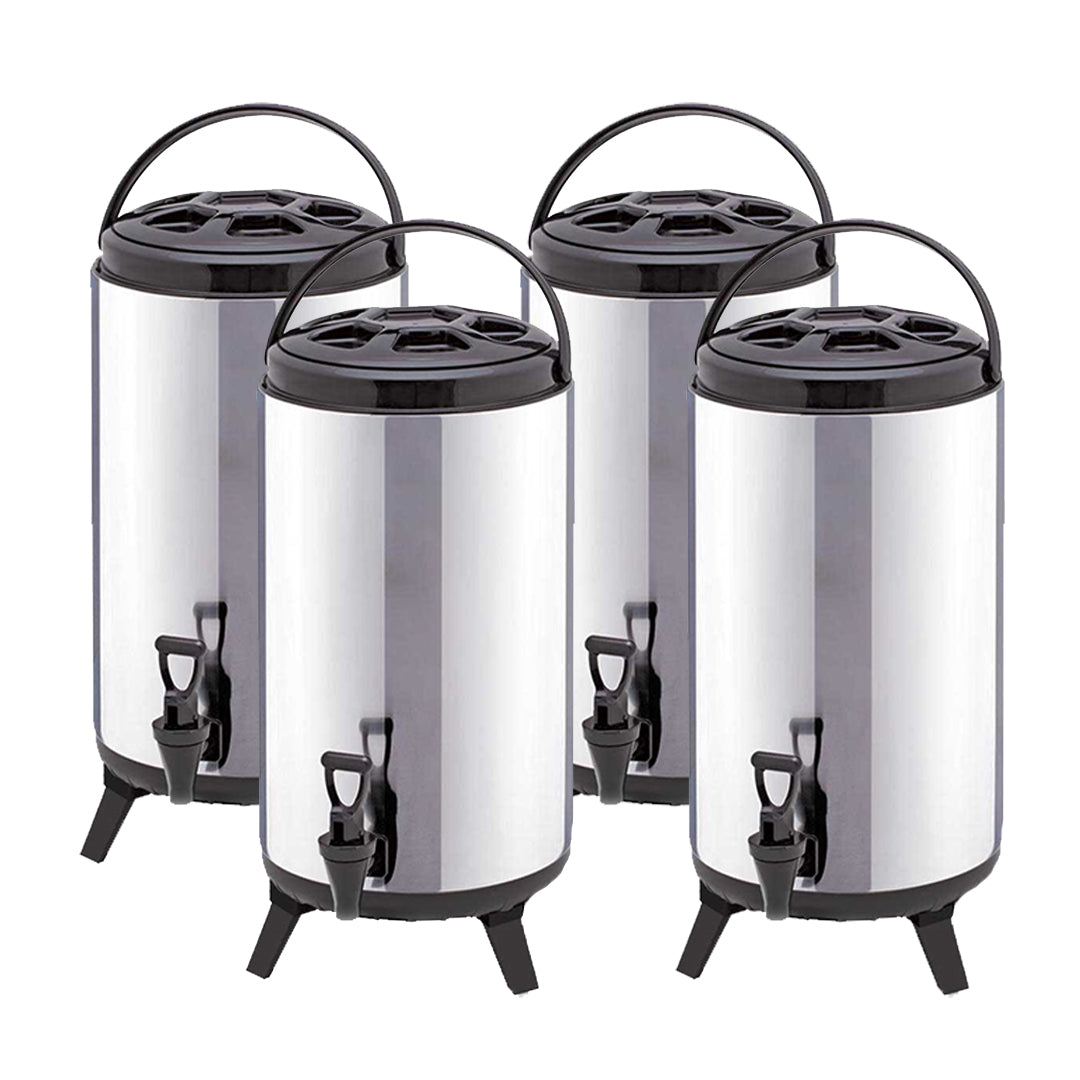 4X 14L Portable Insulated Cold/Heat Coffee Tea Beer Barrel Brew Pot With Dispenser