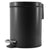 Soga Foot Pedal Stainless Steel Rubbish Recycling Garbage Waste Trash Bin Round 12 L Black