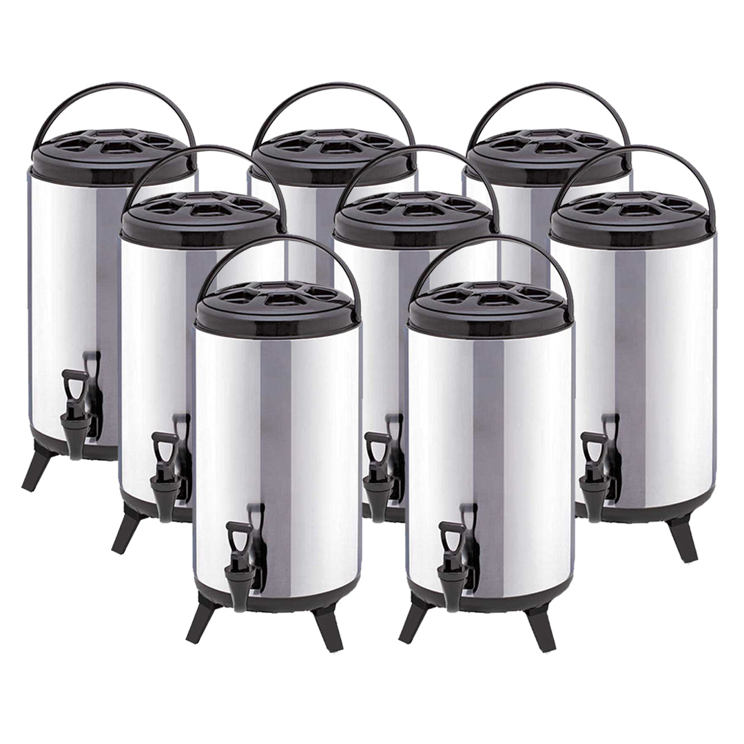 8X 14L Portable Insulated Cold/Heat Coffee Tea Beer Barrel Brew Pot With Dispenser