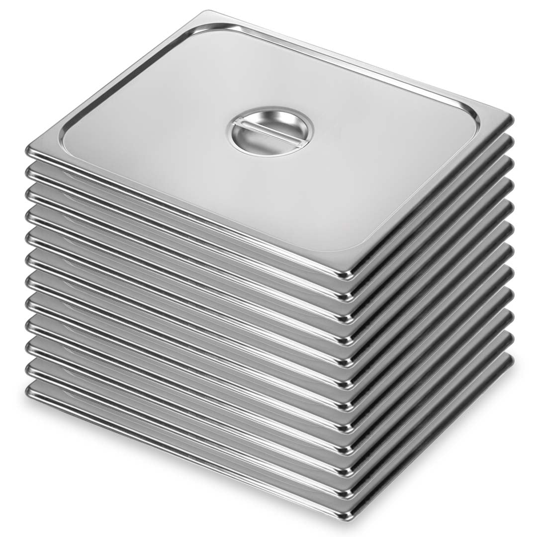 Soga 12 X Gastronorm Gn Pan Lid Full Size 1/1 Stainless Steel Tray Top Cover