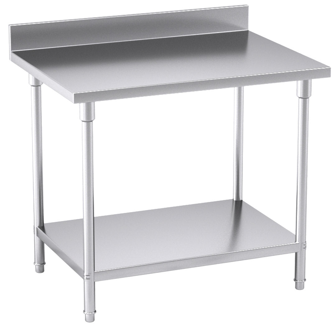Soga Commercial Catering Kitchen Stainless Steel Prep Work Bench Table With Back Splash 100*70*85cm