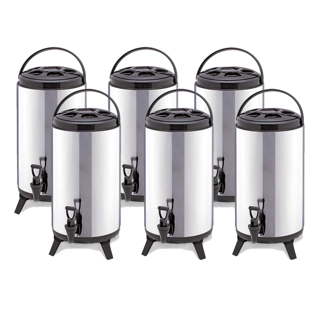 6X 16L Portable Insulated Cold/Heat Coffee Tea Beer Barrel Brew Pot With Dispenser