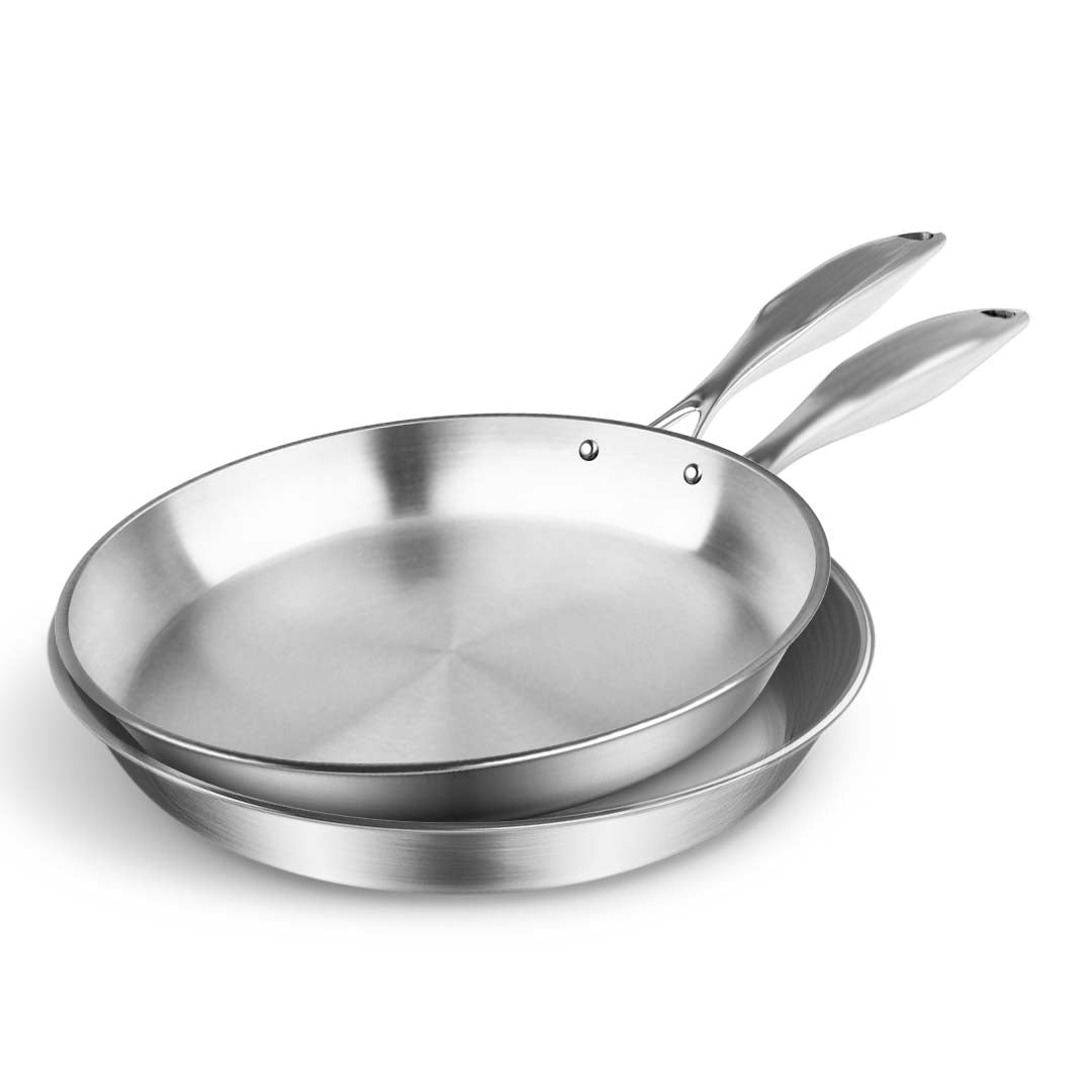 Soga Stainless Steel Fry Pan 30cm 34cm Frying Pan Top Grade Induction Cooking