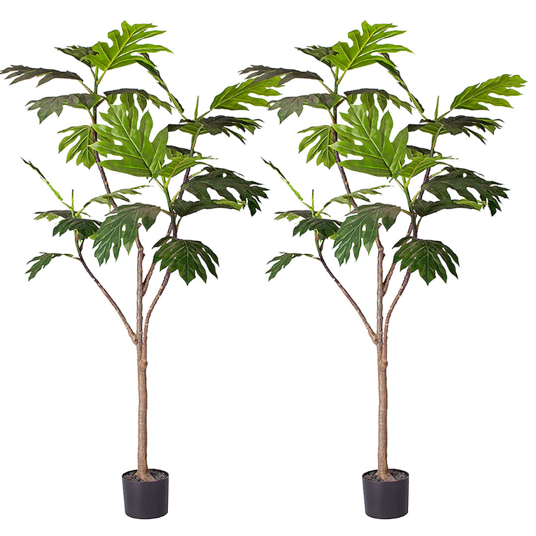 Soga 2 X 180cm Artificial Natural Green Split Leaf Philodendron Tree Fake Tropical Indoor Plant Home Office Decor