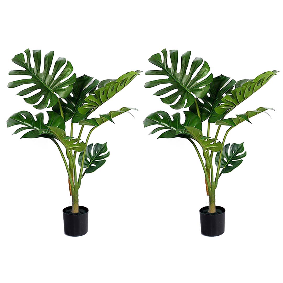 Soga 2 X 120cm Artificial Green Indoor Turtle Back Fake Decoration Tree Flower Pot Plant