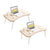 2X Beige Portable Bed Table Adjustable Foldable Bed Sofa Study Table Laptop Mini Desk Breakfast Tray Home Decor