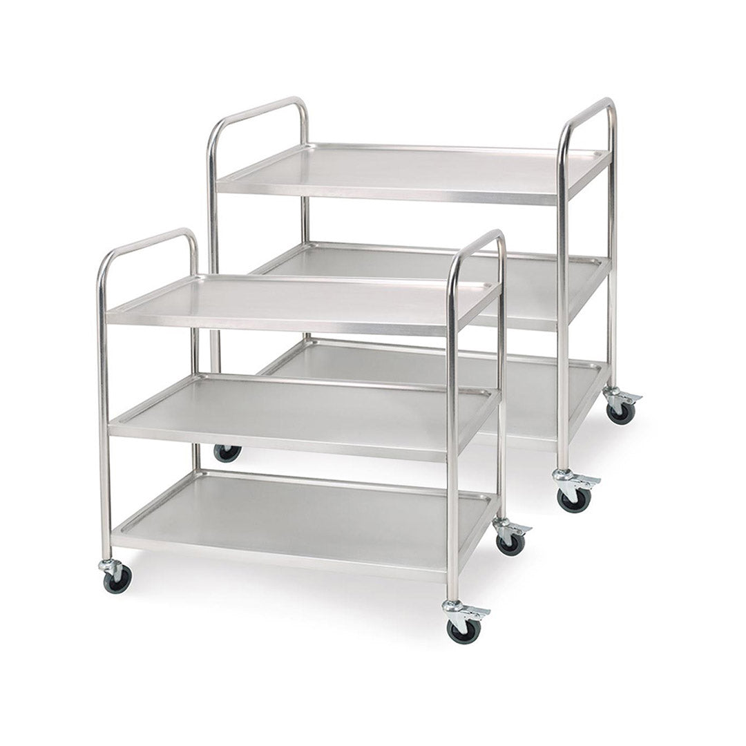 Soga 2 X 3 Tier 85x45x90cm Stainless Steel Kitchen Dinning Food Cart Trolley Utility Size Medium