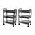 Soga 2 X 3 Tier Steel Black Bee Mesh Kitchen Cart Multi Functional Shelves Portable Storage Organizer With Wheels