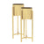 Soga 2 X 60cm Gold Metal Plant Stand With Flower Pot Holder Corner Shelving Rack Indoor Display