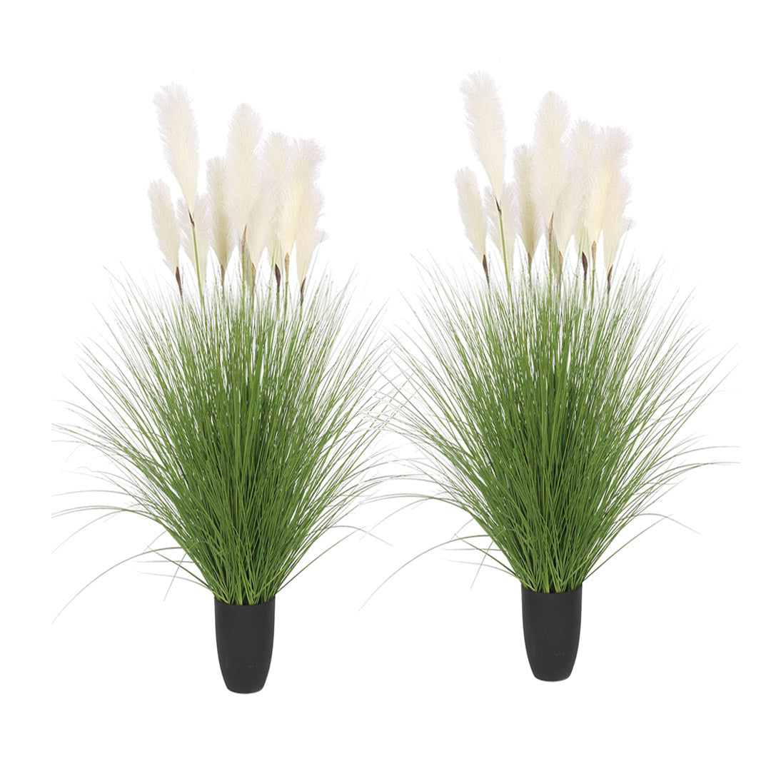 Soga 2 X 110cm Artificial Indoor Potted Reed Bulrush Grass Tree Fake Plant Simulation Decorative