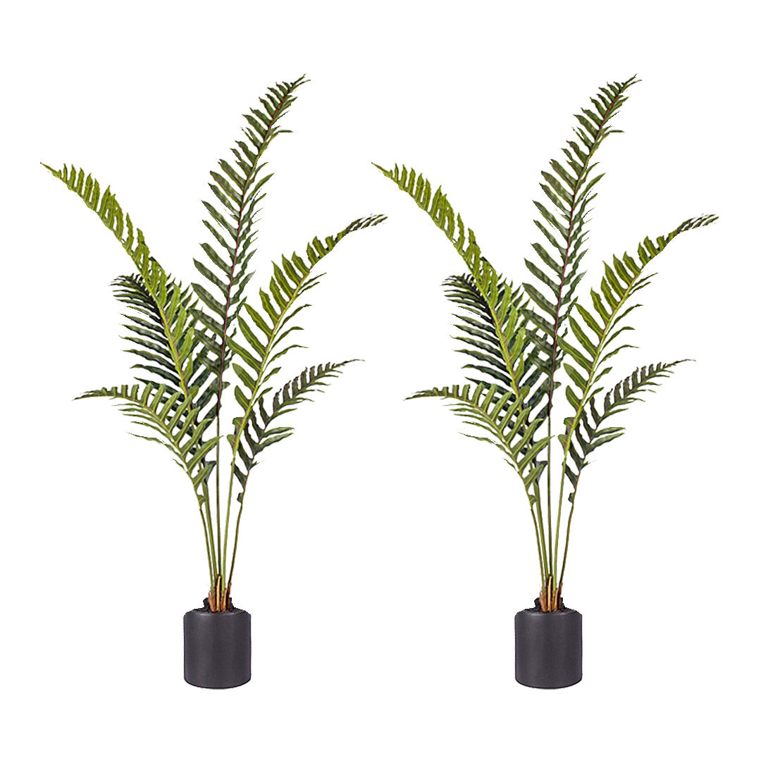 Soga 2 X 150cm Artificial Green Rogue Hares Foot Fern Tree Fake Tropical Indoor Plant Home Office Decor