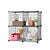 Black Portable 4-Cube Storage Organiser Foldable DIY Modular Grid Space Saving Shelf