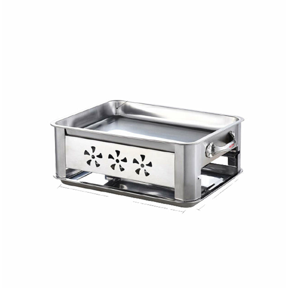36 Cm Portable Stainless Steel Outdoor Chafing Dish Bbq Fish Stove Grill Plate