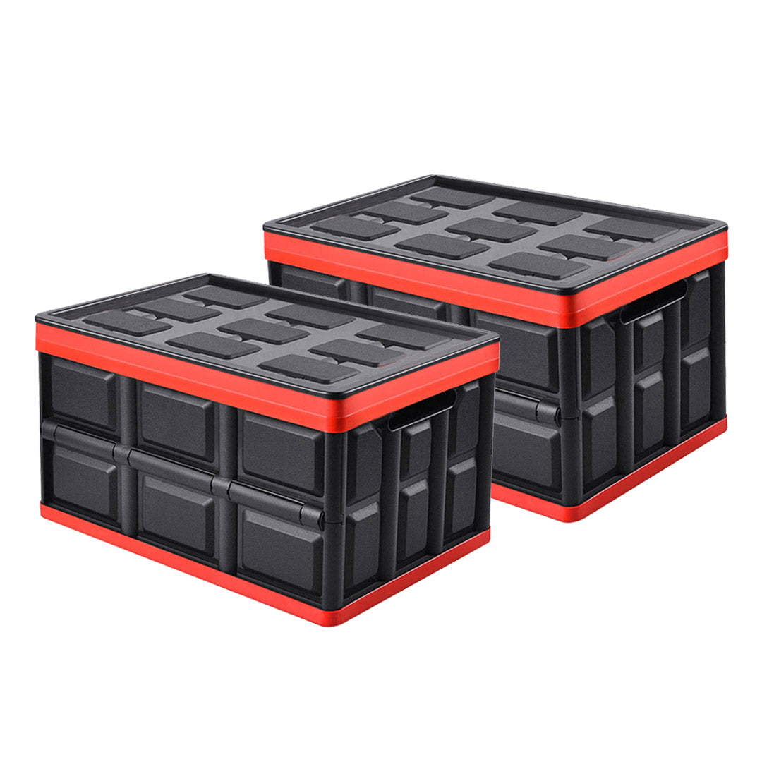 Soga 2 X 30 L Collapsible Car Trunk Storage Multifunctional Foldable Box Black