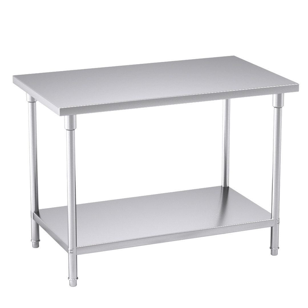 Soga 120*70*85cm Commercial Catering Kitchen Stainless Steel Prep Work Bench