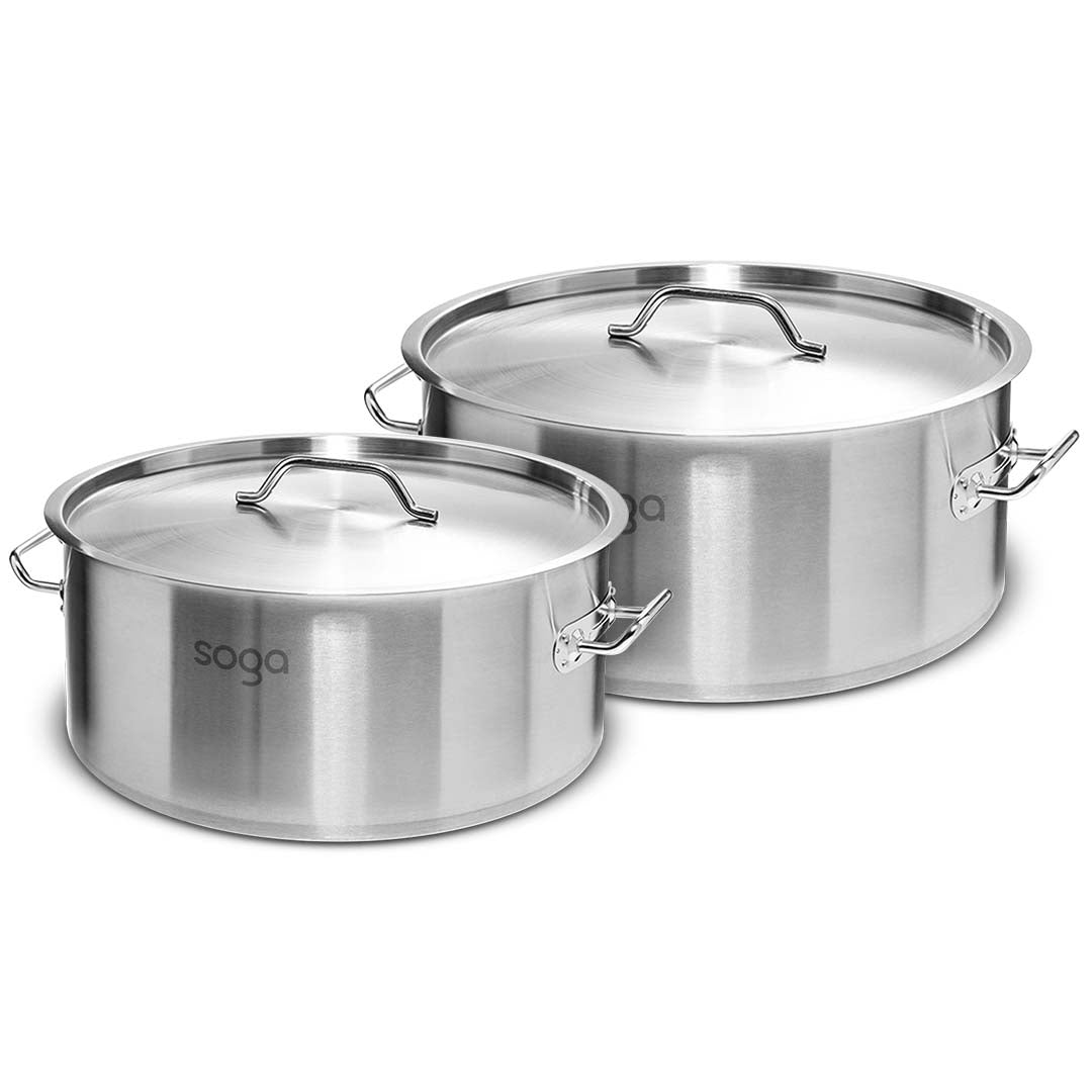 Soga Stock Pot 14 L 23 L Top Grade Thick Stainless Steel Stockpot 18/10