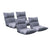 Soga 4 X Lounge Floor Recliner Adjustable Lazy Sofa Bed Folding Game Chair Grey