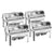 Soga 4 X 9 L Stainless Steel Full Size Roll Top Chafing Dish Food Warmer