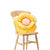 Yellow Double Flower Shape Cushion Soft Bedside Floor Plush Pillow Home Decor