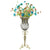 85cm Clear Glass Tall Floor Vase with 12pcs Artificial Fake Flower Set