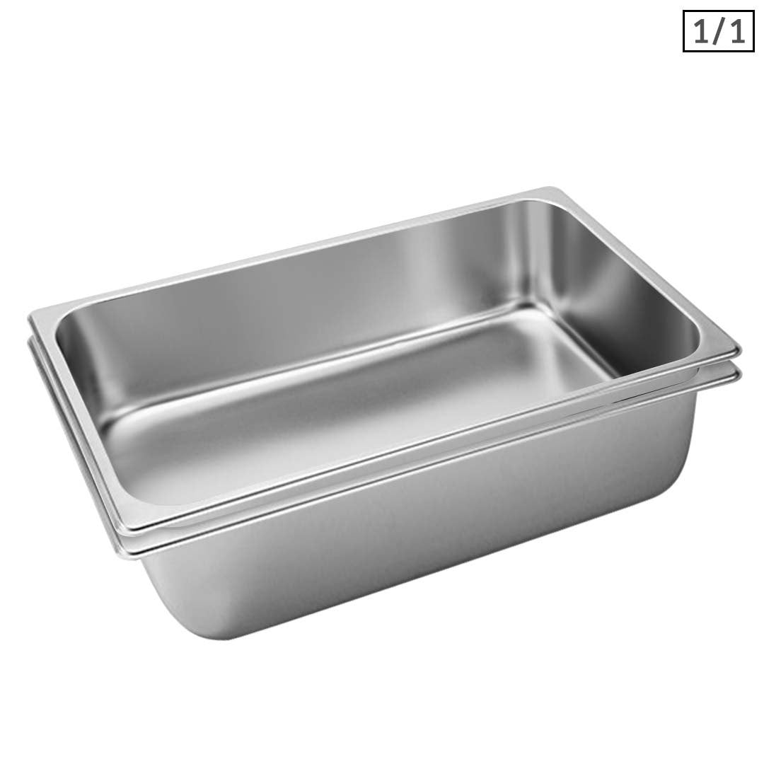 Soga 2 X Gastronorm Gn Pan Full Size 1/1 Gn Pan 15cm Deep Stainless Steel Tray