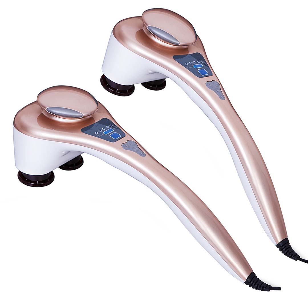 Soga 2 X Portable Handheld Massager Soothing Heat Stimulate Blood Flow Shoulder 4 Heads