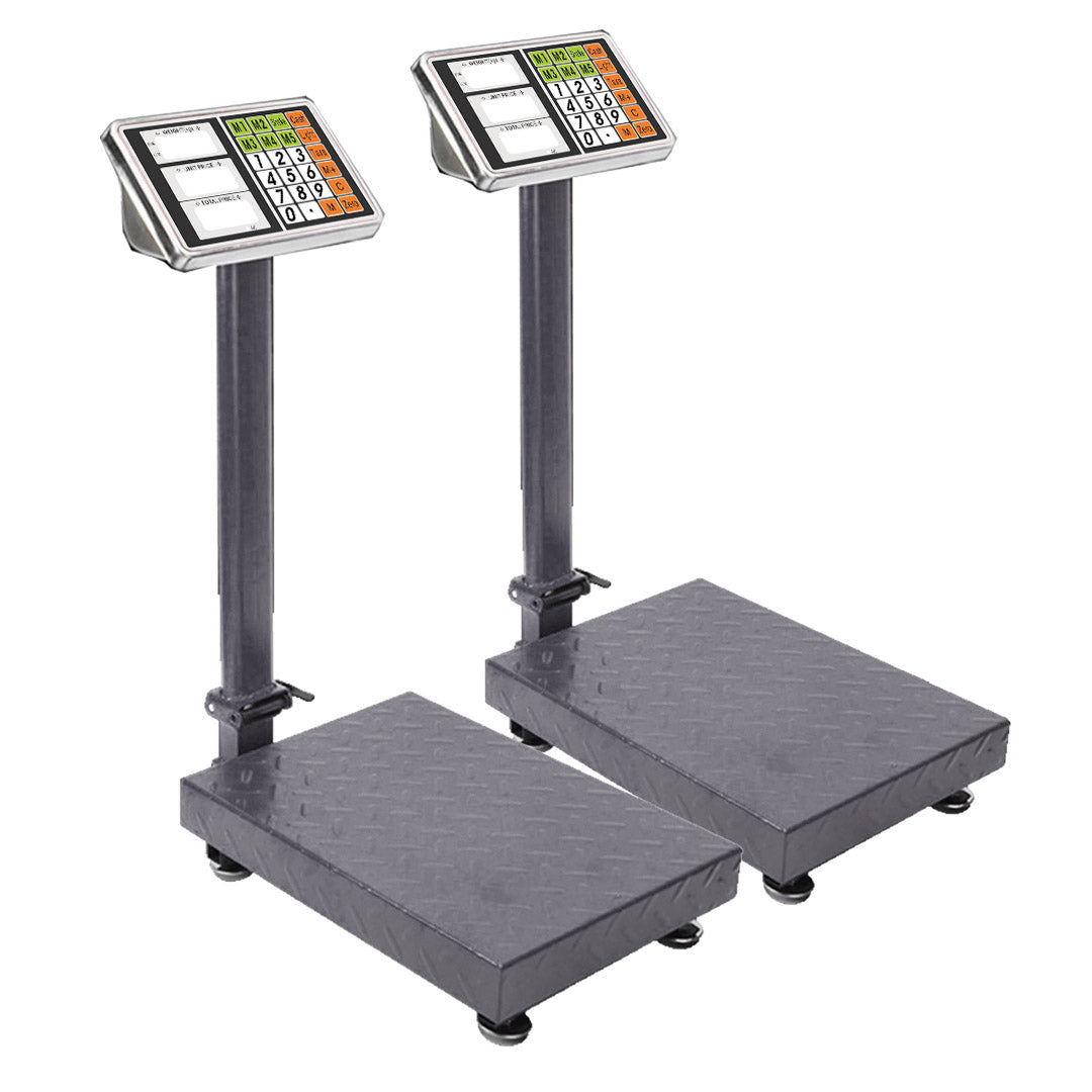 Soga 2 X 150kg Electronic Digital Platform Scale Computing Shop Postal Weight Black