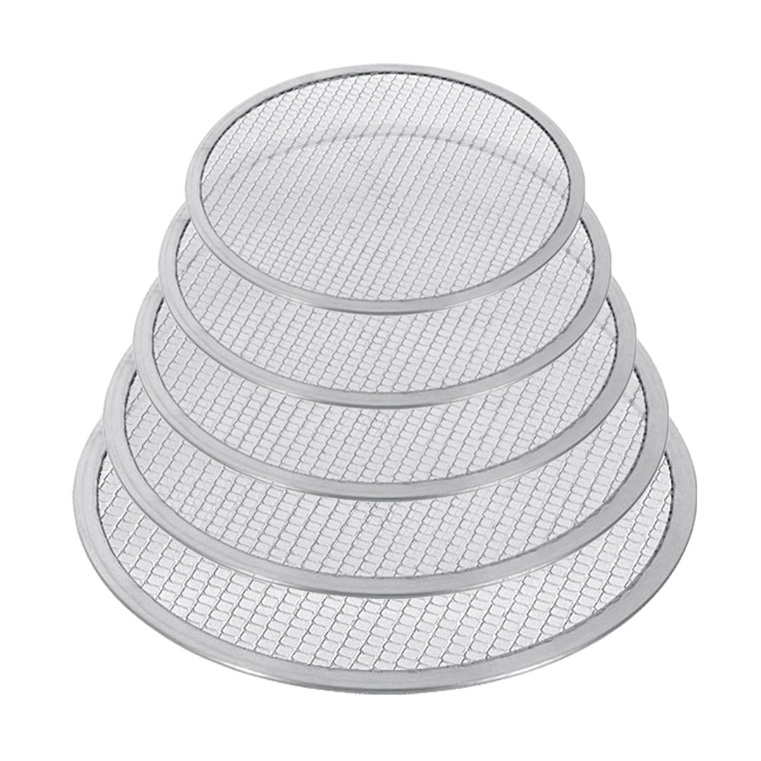 Soga Round Seamless Aluminium Nonstick Commercial Grade Pizza Screen Baking Pan Set