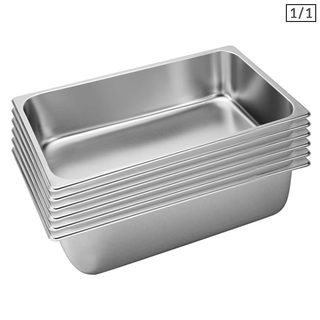 Soga 6 X Gastronorm Gn Pan Full Size 1/1 Gn Pan 15cm Deep Stainless Steel Tray
