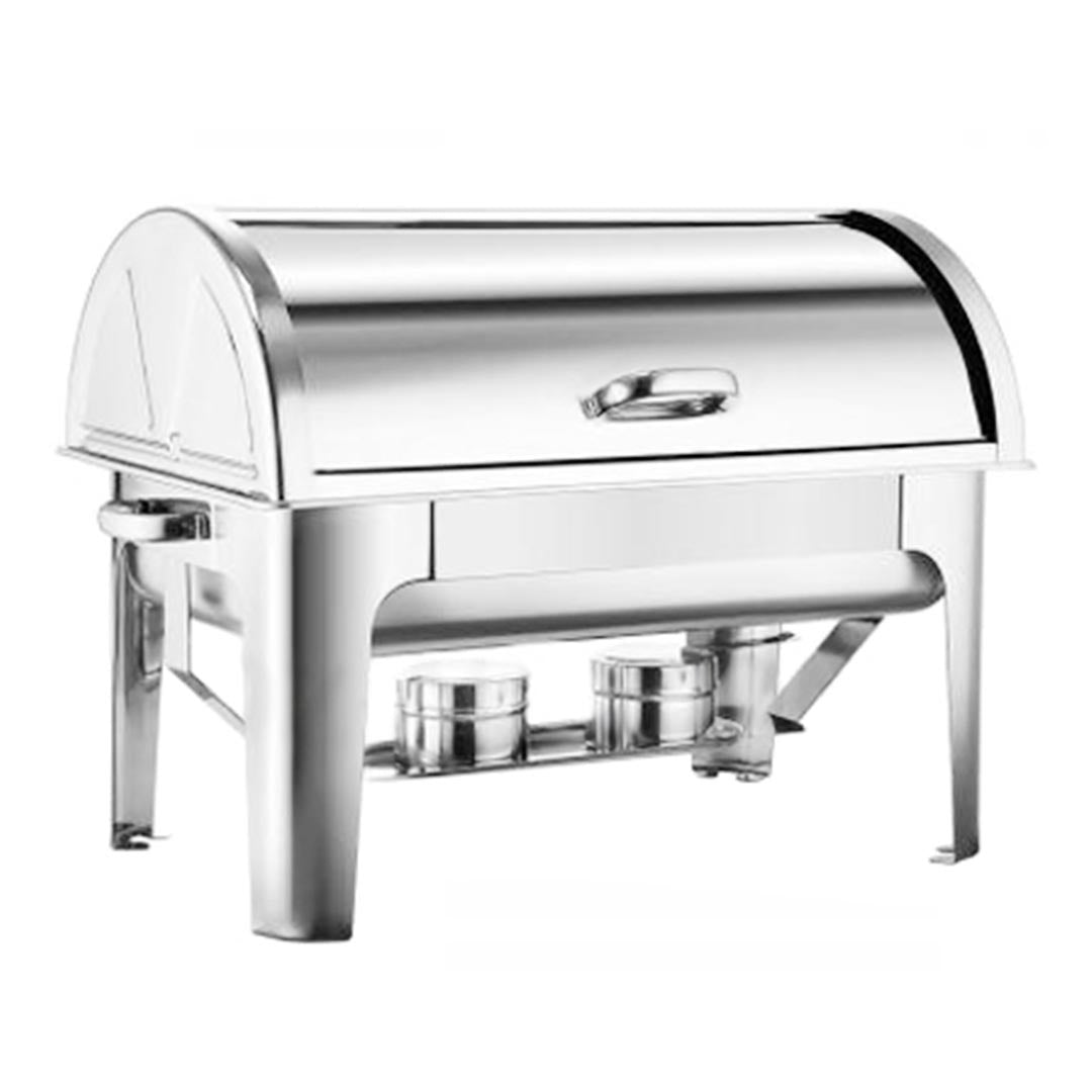 Soga 4.5 L Dual Tray Stainless Steel Roll Top Chafing Dish Food Warmer