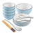 Soga Blue Japanese Style Ceramic Dinnerware Crockery Soup Bowl Plate Server Kitchen Home Decor Set Of 9