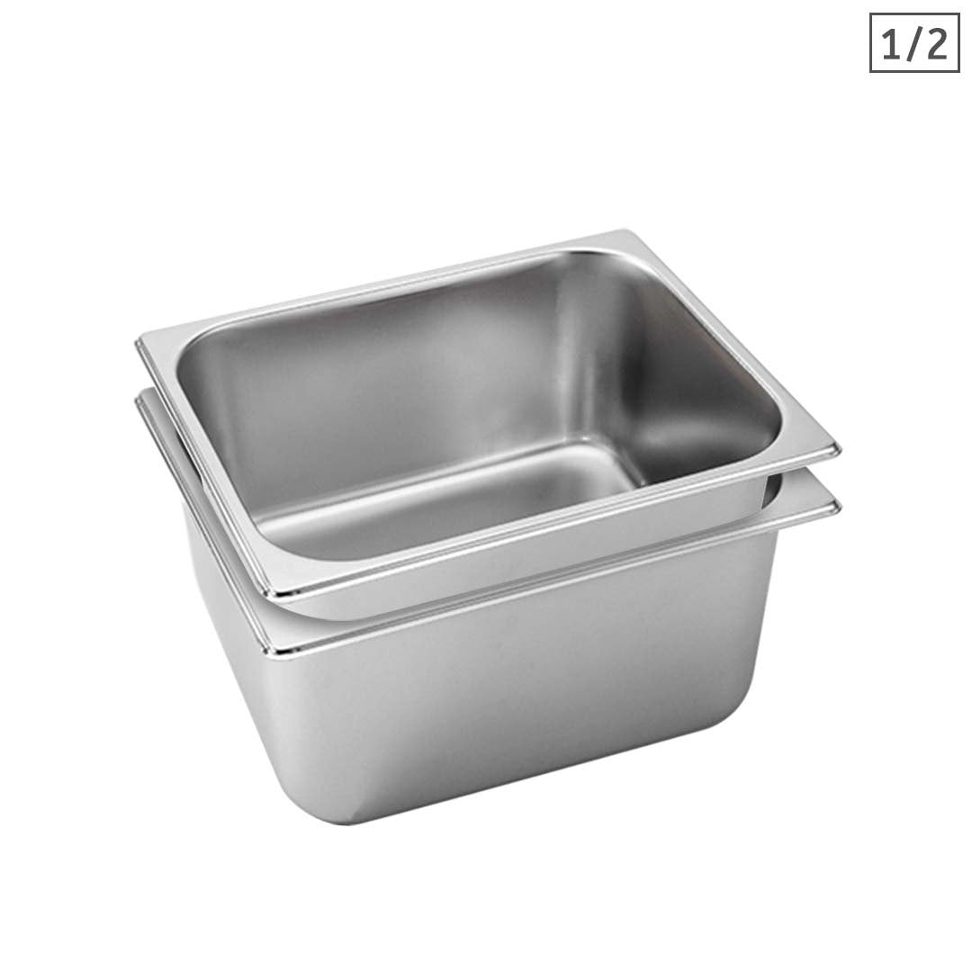 Soga 2 X Gastronorm Gn Pan Full Size 1/2 Gn Pan 20cm Deep Stainless Steel Tray