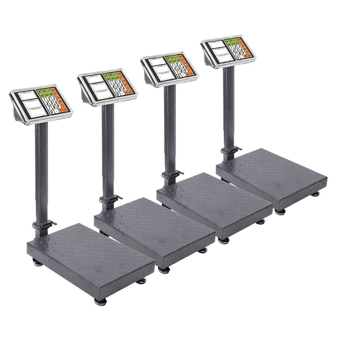 Soga 4 X 150kg Electronic Digital Platform Scale Computing Shop Postal Weight Black