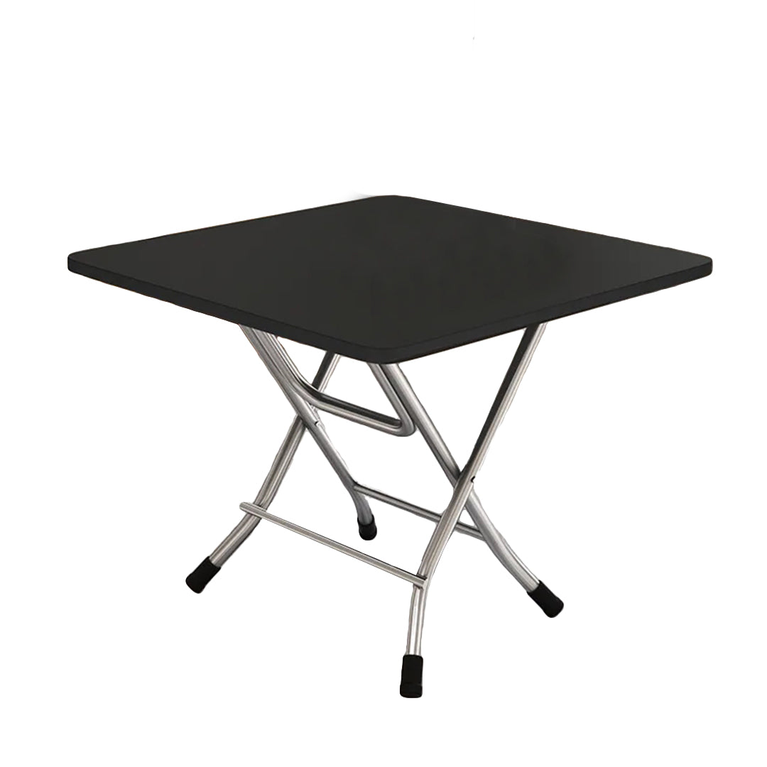 Black Portable Square Table Standing Legs Foldable Furniture Home Decor