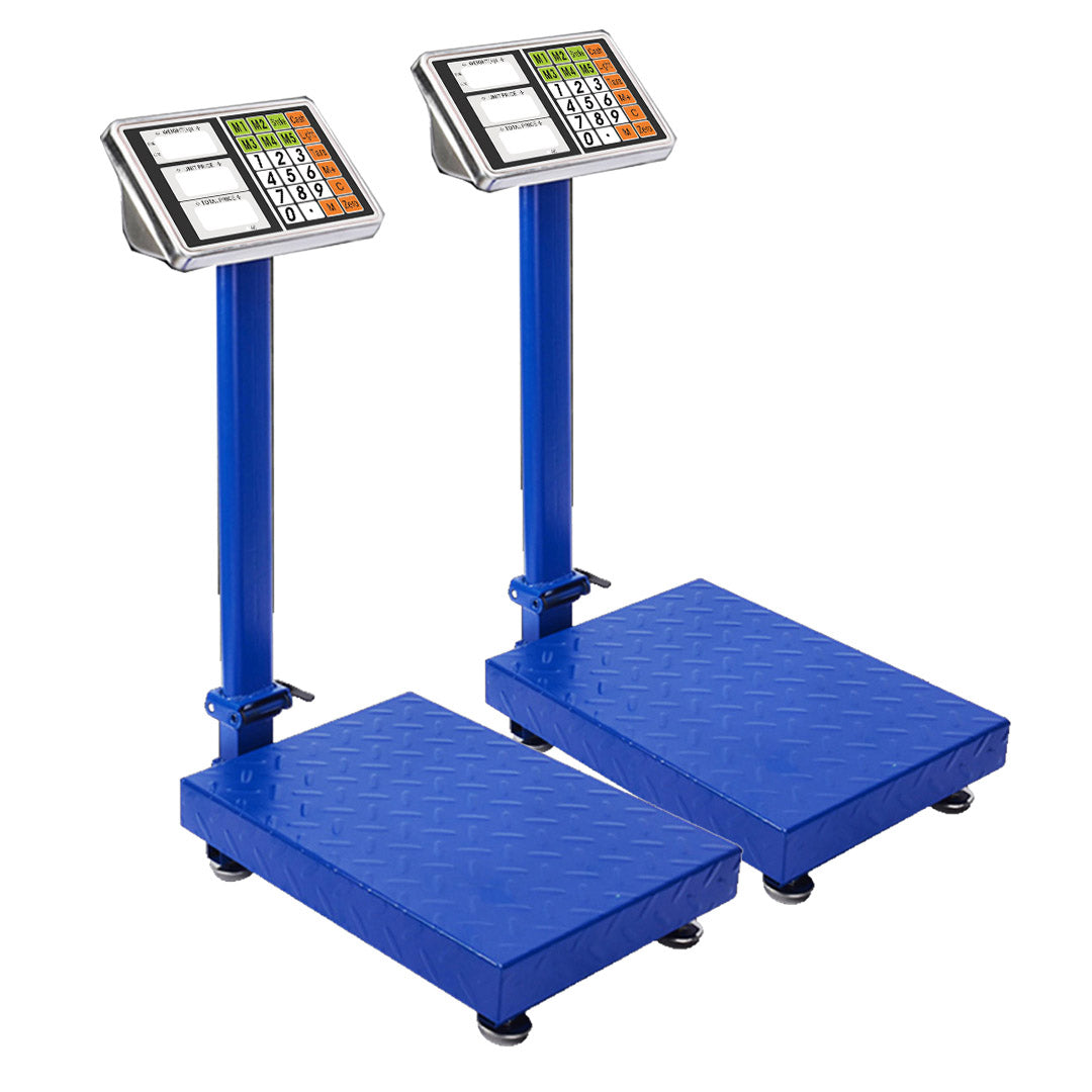 Soga 2 X 150kg Electronic Digital Platform Scale Computing Shop Postal Weight Blue