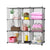 Black Portable 9-Cube Storage Organiser Foldable DIY Modular Grid Space Saving Shelf