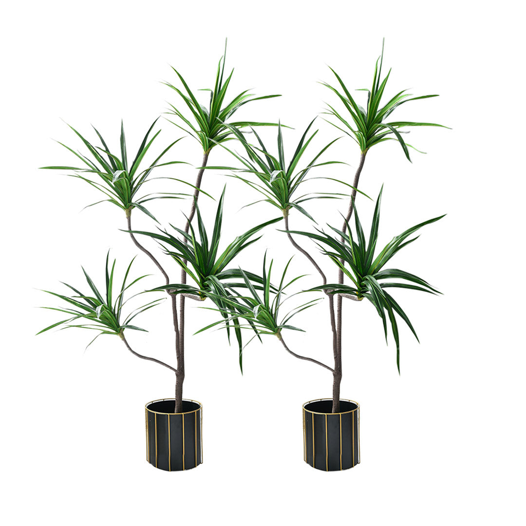 Soga 2 X 180cm Green Artificial Indoor Brazlian Iron Tree Fake Plant Decorative 4 Heads