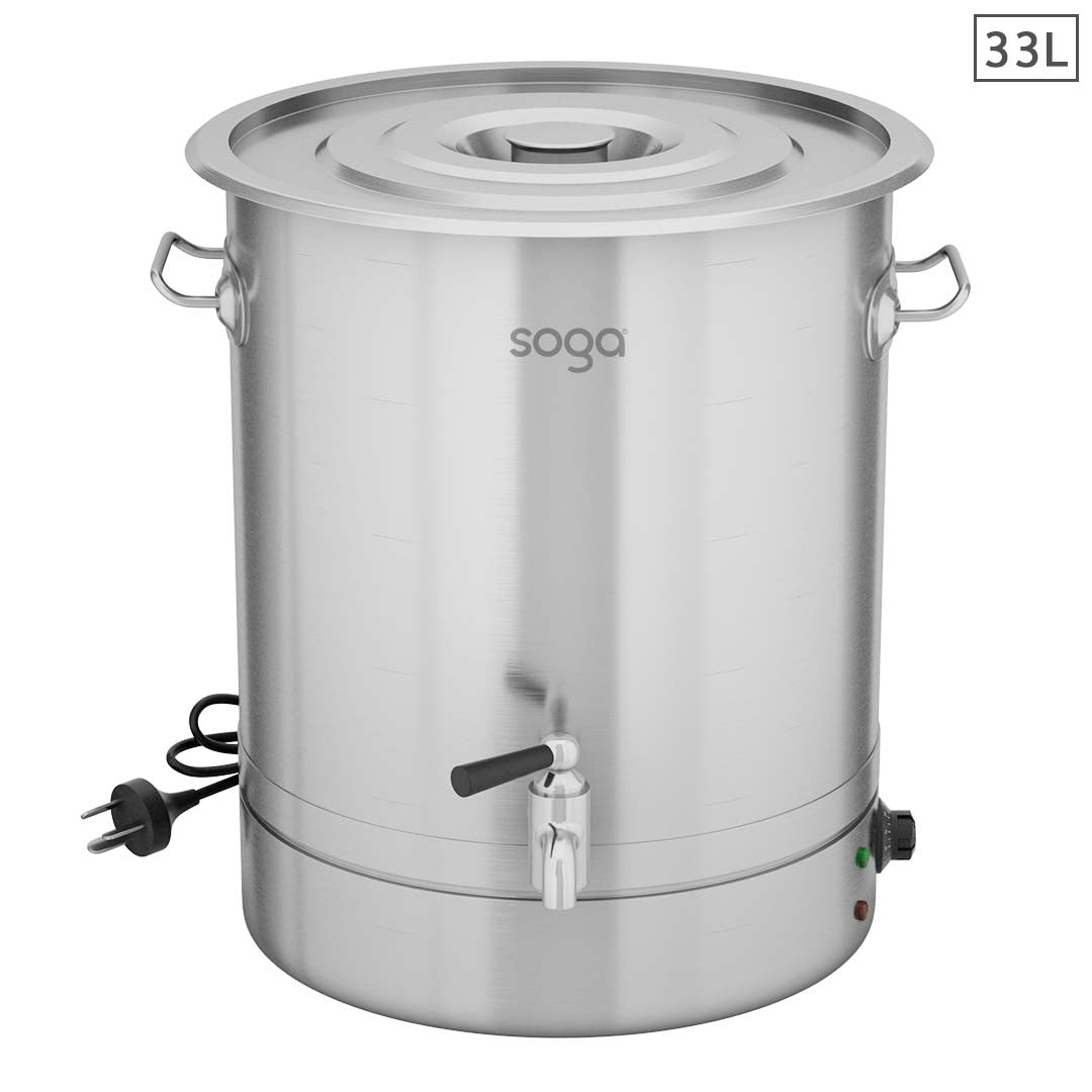 Soga 33 L Stainless Steel Urn Commercial Water Boiler 2200 W
